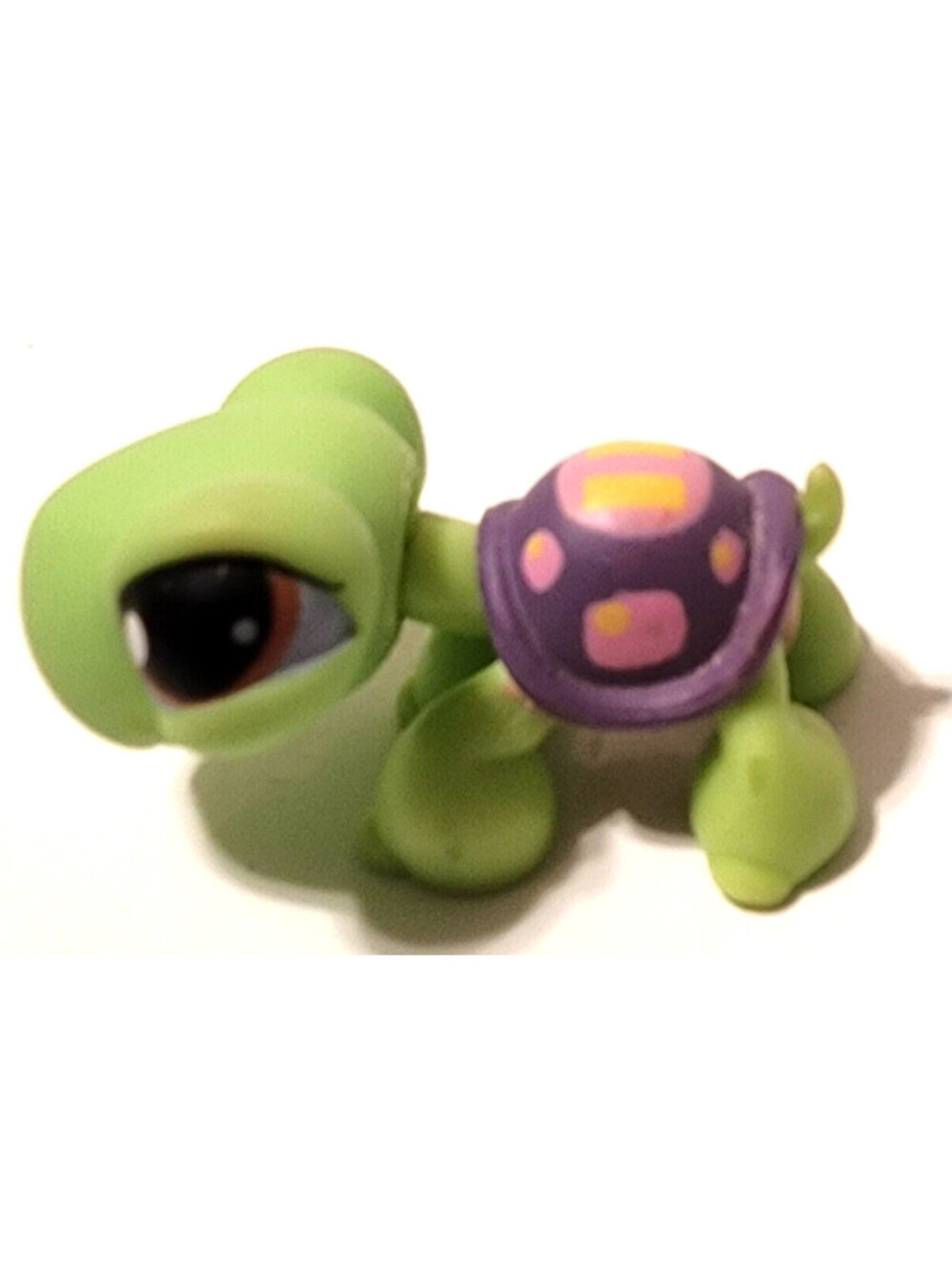 Littlest Pet Shop LPS #302 Green Turtle, Purple Shell Hasbro 2005